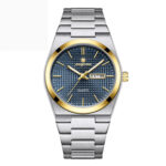 שעון גברים יוקרתי וא Waterproof עם קוורץ זוהר ולוח שנה.