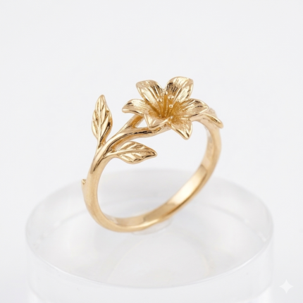 Golden Sakura Bloom Ring