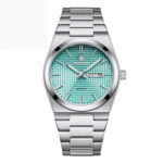 שען יוקרתי במים עם לוח שנה, עשוי קוורץ זוהר עבור גברים.