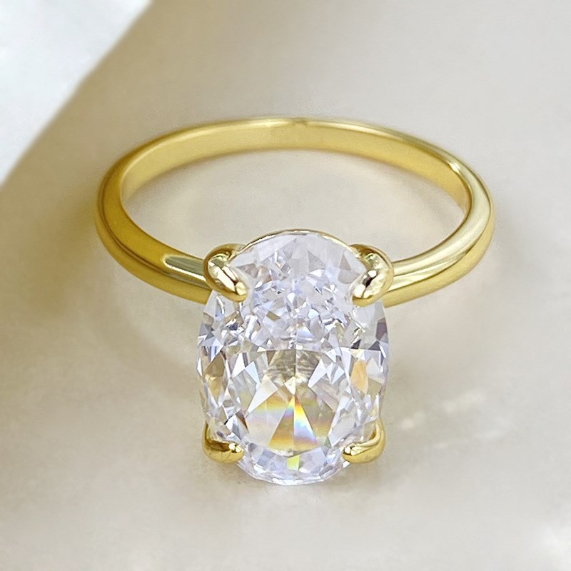 04122e3d-ef09-4cf2-92b3-5e16a7a1bffa.jpg Oval Ring Female Four-claw Cold High Luxury - Image 1