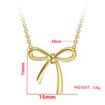 Risamil 14K Gold Plated Necklace for Women - Bow Necklace - Dainty Necklace Cute Small Tiny Bow Pendant Choker Chain Necklace Trendy Necklaces for Women Jewelry Gift - Image 7