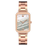 Women's Fashion Casual Square Steel With Quartz Watch - Image 3