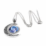 Silver Moon Pendant Vintage Sweater Chain - Image 5
