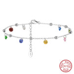 NURA Starlight Whisper – S925 Sterling Silver Zircon Anklet - Image 2