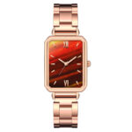 Women's Fashion Casual Square Steel With Quartz Watch - Image 2
