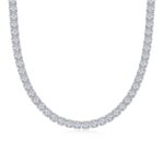 NURA “Eternal Light” Moissanite Necklace Set – 0.5 Carat S925 Silver, Platinum Finish - Image 2