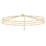 Dainty Gold Bracelets For Women, 14K Gold Filled Adjustable Layered Bracelet Cute Oval Chain  Bar Gold Bracelets For Women Jewelry - Image 4