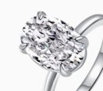 Oval Ring Female Four-claw Cold High Luxury - Image 3