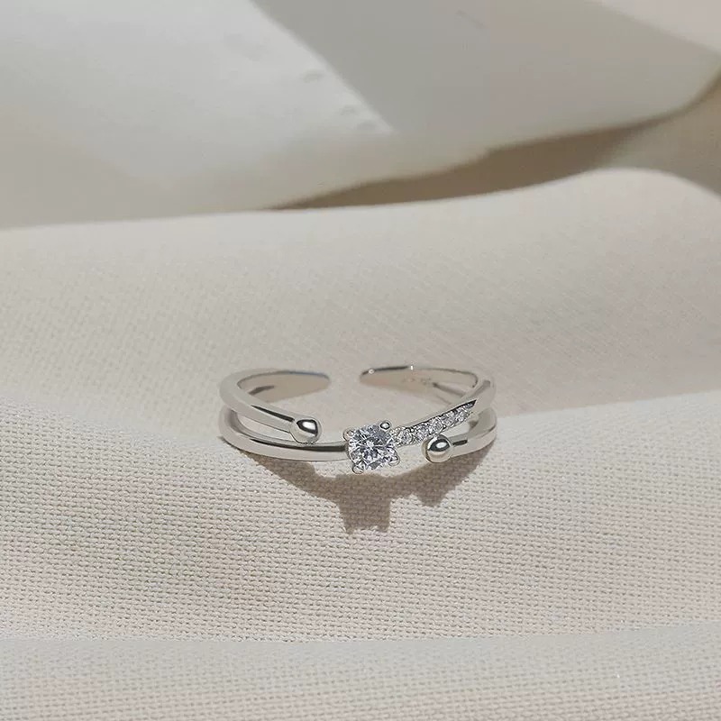 85ccc500-ee4f-4925-890a-edbef0d79c63.jpg Thorn Open Ring For Women, Dark Zircon Luxury Niche Design, INS Trendy Cool Index Finger Ring - Image 1