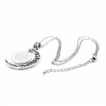 Silver Moon Pendant Vintage Sweater Chain - Image 3