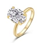Oval Ring Female Four-claw Cold High Luxury - Image 5