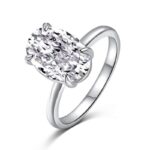 Oval Ring Female Four-claw Cold High Luxury - Image 4