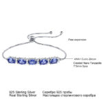 Bracelets For Women Gemstone Blue Topaz Adjustable Chain Link Bracelet Christmas Jewelry - Image 4
