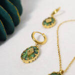 Retro Natural Stone Titanium Steel No Fading Niche Affordable Luxury Fashion Earrings - Image 2