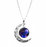 Starry Sky Animal 12 Constellation Moon Necklace Time Stone Pendant - Image 2