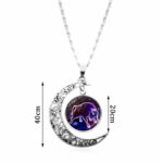 Starry Sky Animal 12 Constellation Moon Necklace Time Stone Pendant - Image 9