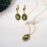 Retro Natural Stone Titanium Steel No Fading Niche Affordable Luxury Fashion Earrings - Image 4