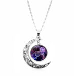 Starry Sky Animal 12 Constellation Moon Necklace Time Stone Pendant - Image 8