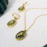 Retro Natural Stone Titanium Steel No Fading Niche Affordable Luxury Fashion Earrings - Image 3